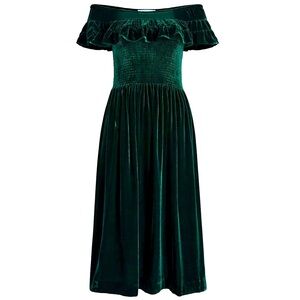 Dark green velvet hill house nap dress worn once